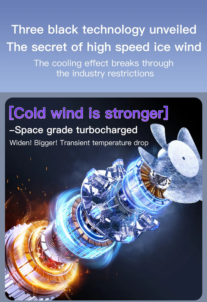 Electric Fan Desktop Silent Wall Mounted Air Conditioner Bladeless Fan USB Charging Portable Office Indoor Camping