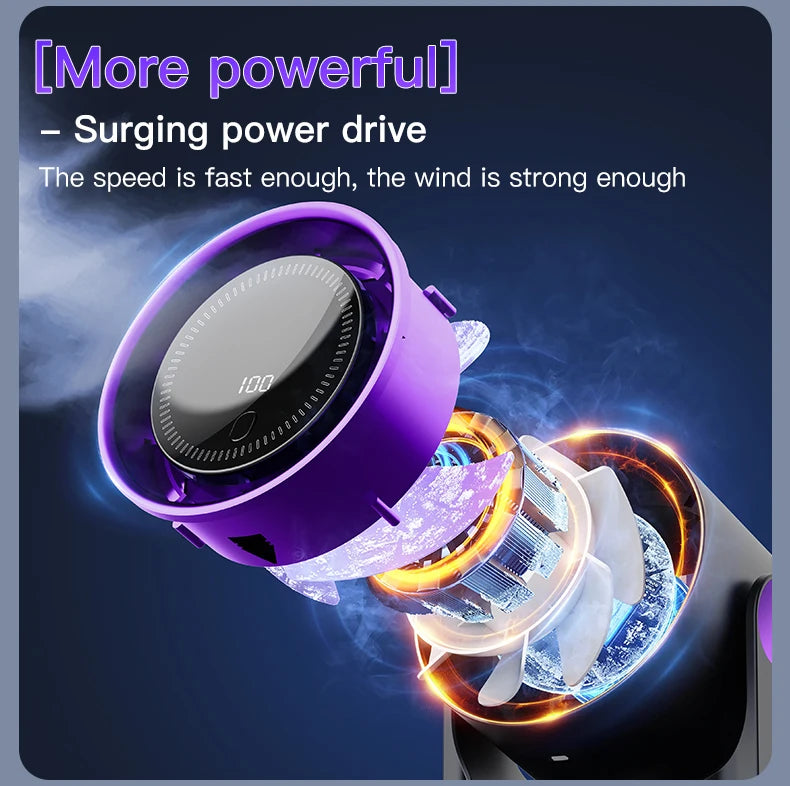 Electric Fan Desktop Silent Wall Mounted Air Conditioner Bladeless Fan USB Charging Portable Office Indoor Camping