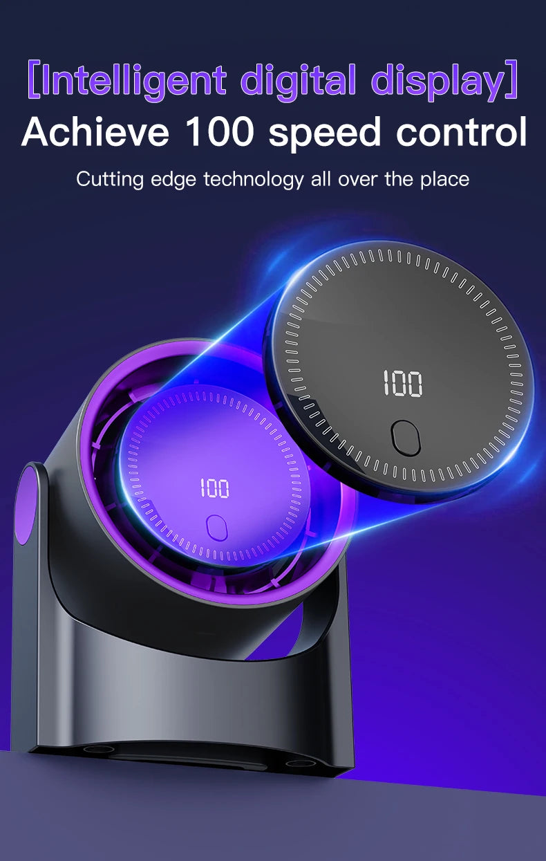 Electric Fan Desktop Silent Wall Mounted Air Conditioner Bladeless Fan USB Charging Portable Office Indoor Camping